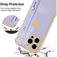 thumbnail image 6 of Designed for iPhone 14 Pro Case with Strap Stand Love Hearts Design for Women Girl, Plating with Wristband Kickstand Camera Lens Protection Bumper for iPhone 14 Pro 6.1"-Purple, 6 of 6