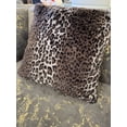 thumbnail image 3 of Leopard Animal Print Cozy Fuzzy Faux Fur Pillow 20x20 by Makymo, 3 of 8