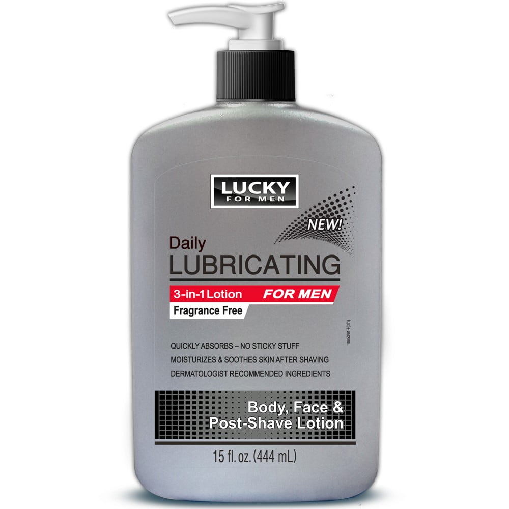 Lucky For Men 3 in 1 Daily Lubricating Lotion. Body, Face and After