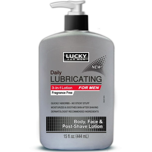Lucky For Men 3 in 1 Daily Lubricating Lotion. Body, Face and After