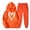 Orange, variant on JURANMO Fashion 2 Piece Outfits for Women, Heart Graphic Hoodie Sweatsuit Casual Lightweight Hooded Sweatshirts Comfy Elastic Beam Feet Jogging Pants Matching Set Beige S