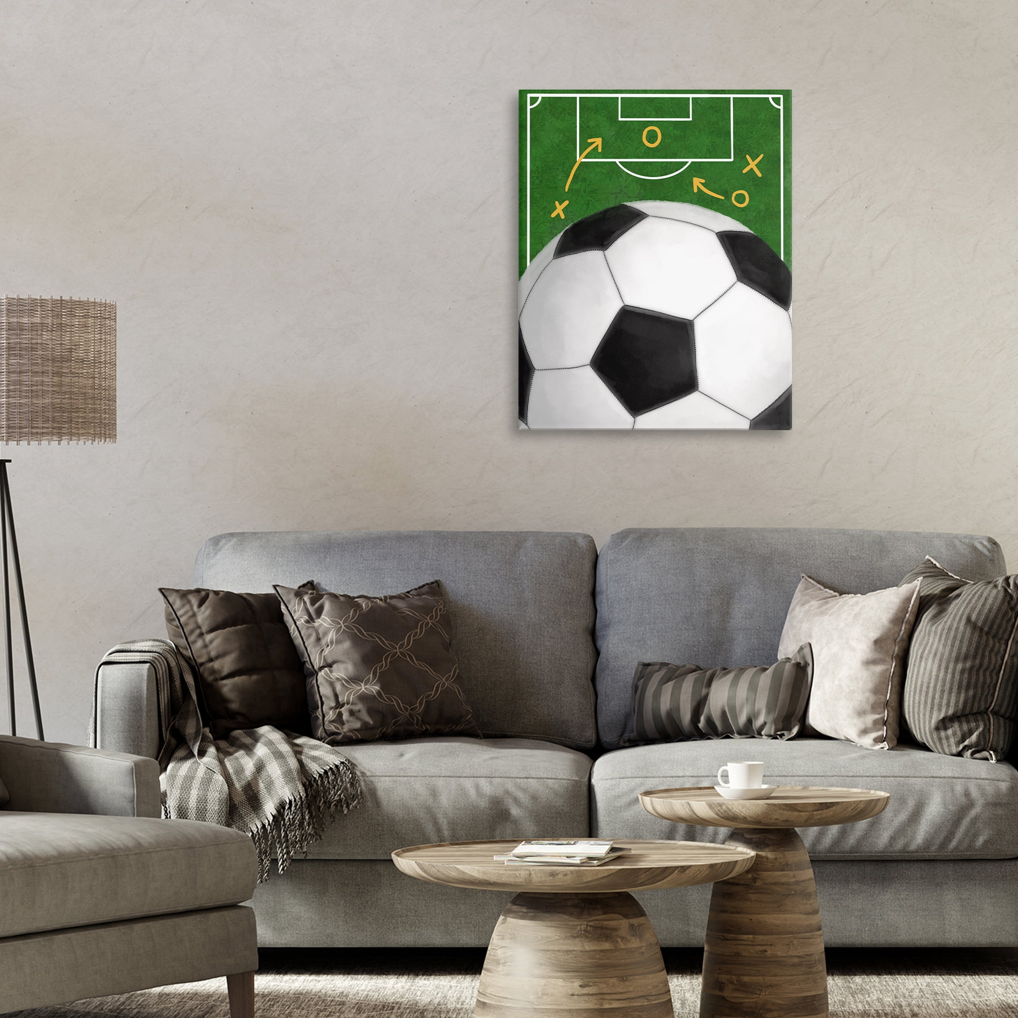 Stupell Industries Soccer Field & Ball Canvas Wall Art, design by Jennifer Stith