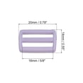 thumbnail image 2 of 5/8 Inch Tri-Glide Slide Buckles Webbing Strap Fastener, Light Violet, 50 Pack, 2 of 5