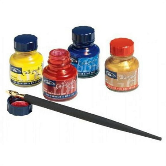 Winsor & Newton Calligraphy, Dip Pen & Brush Ink, Gold