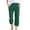 Z01B Green, variant on Capri Pants for Women High Waisted Relaxed Fit Elastic Knit Waist Casual Capris Trousers Cropped Pants Grey S