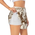 thumbnail image 3 of Lsque Western Desert Cowboys1 Printed Women's Running Shorts with Liner Pockets,Elastic Quick Dry Workout Athletic Gym Yoga Shorts,Womens High Waist Shorts-Small, 3 of 9