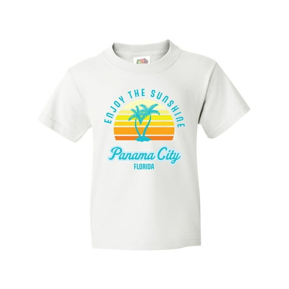 Inktastic Summer Enjoy the Sunshine Panama City Florida in Blue Youth T-Shirt