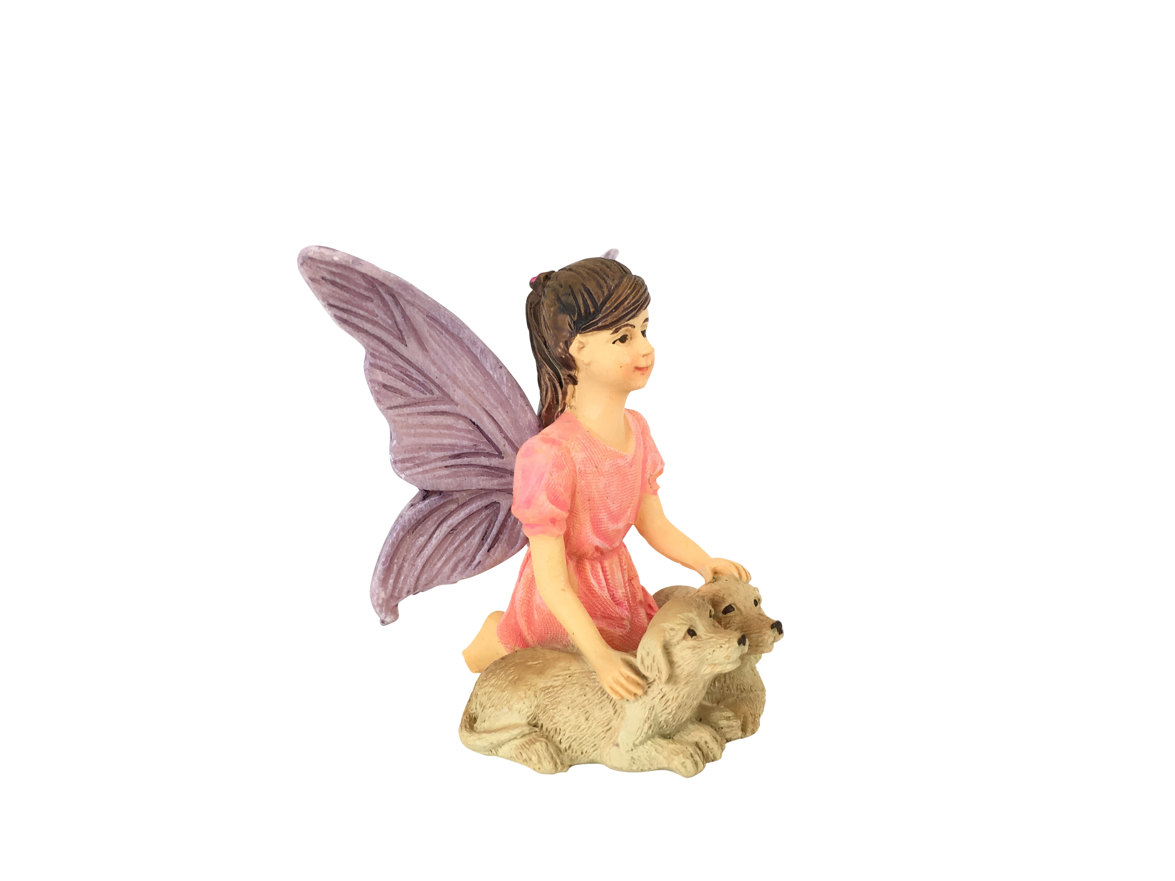 Sofie the Garden Fairy with the Puppies â a Miniature Fairy Figurine for Your Fairy Garden by