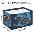 thumbnail image 3 of Cool Monster Truck Storage Bins with Handle Fabric Organizer Basket Foldable Box 1 Pack 14.2x10.2x8.3, 3 of 8
