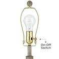 thumbnail image 5 of 360 Lighting Lynn Country Cottage Buffet Table Lamps 26 3/4" High Set of 2 Beige Wood Oatmeal Drum Shade for Bedroom Living Room Bedside Nightstand, 5 of 8