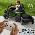 thumbnail image 5 of Best Choice Products Kids 12V Electric Ride-On UTV and Trailer w/ Parent Remote Control, LED Lights - Green, 5 of 11