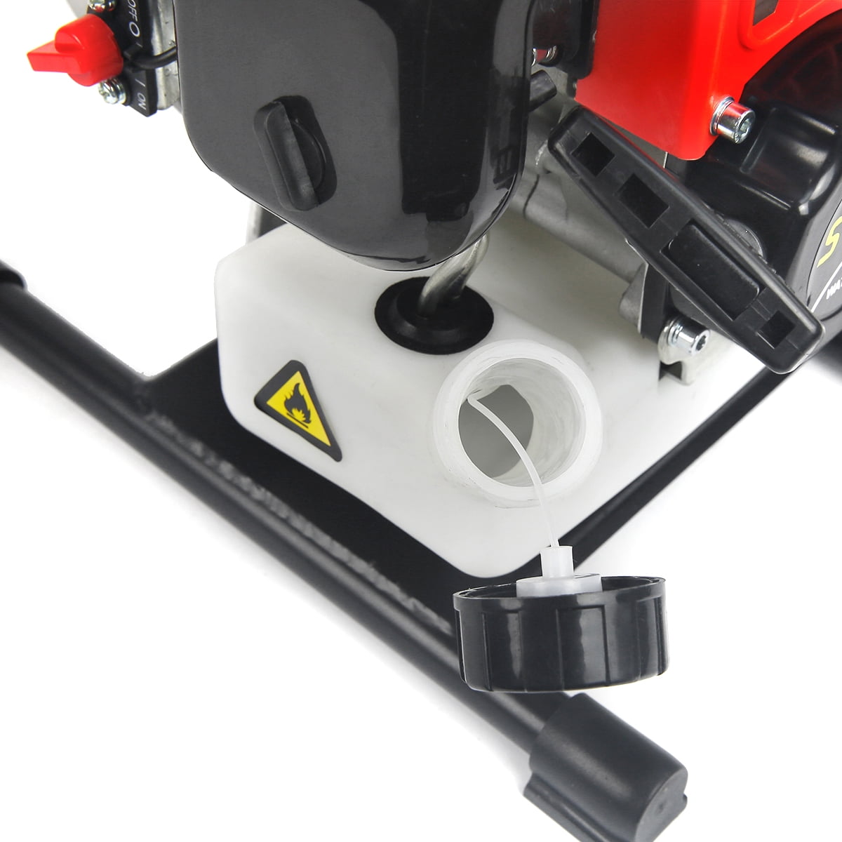 2-Stroke Gas-Powered Water Pump 33cc 1.2HP Engine Water Transfer Pump 1 Inch Adjustable Control Lever Speed
