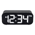 thumbnail image 2 of La Crosse Technology Black Insta-Set Digital LED Alarm Clock with Bluetooth Technology, 617-714, 2 of 7