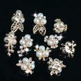 thumbnail image 1 of 10 Pièces Perles Strass Bouton Flatback Embellissements de Broche pour la Décoration de Mariage, 1 of 8