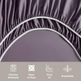 thumbnail image 5 of LammaLoe Extra Deep Pocket Queen Sheets set, Fits 18"-24" Mattress, 6 Piece Soft Microfiber Bed Sheet Sets, Purple, 5 of 8