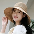 thumbnail image 3 of Women Hats Foldable Lightweight Decorative Washable Space-saving Breathable Good-looking Wide Brim Soft Sun Hat Daily Hat, 3 of 7