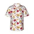 thumbnail image 2 of Picia Tulips Flowers Gentle Cotton Regular Fit Short Sleeve Casual Hawaiian Shirt for Men-3X-Large, 2 of 9