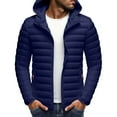 thumbnail image 5 of gbyLJF Men's Down Jacket Winter Hooded Puffer Coat Casual Solid Color Full Zip Jackets Thicken Warm Coat with Zipper Pockets, 5 of 9