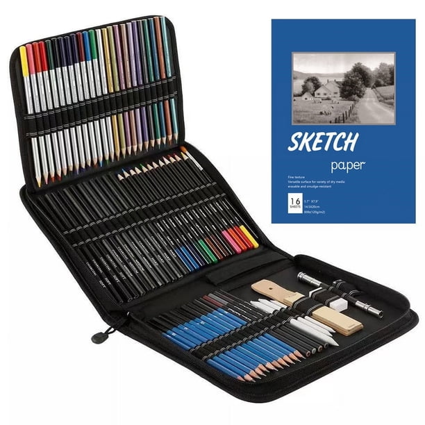 Juego de 72 lápices de colores para dibujar y pintar con plomo Juego de 73 lápices de colores y para dibujar