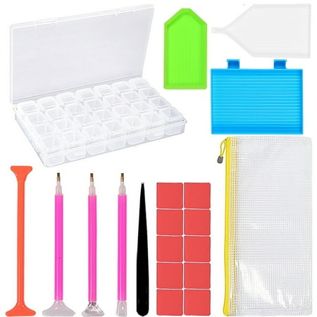 - Heepo 20Pcs 5D Diamond Painting Cross Stitch Tools Kits Embroidery Storage Box Pen