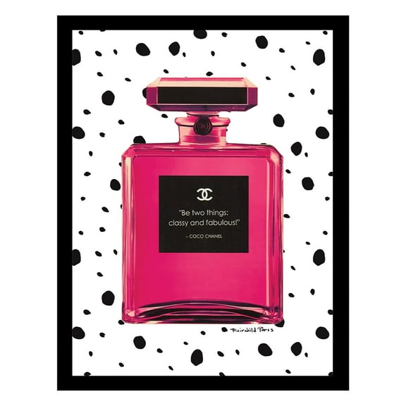 Fashion Glam Perfume Bottle, Classic Quote - Framed Print