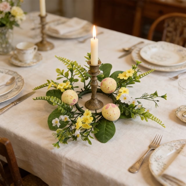 Decoración de coronas de Pascua, corona de huevos de Pascua, plástico, multicolor, decoración primaveral, fácil de colgar, vibrante para puertas o paredes para fiestas navideñas