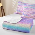 thumbnail image 4 of meiyoeat Pastel Cloud Star Twin Quilt Set,Colorful Rainbow Pattern Twin Coverlet Set For Girl,2pcs, 4 of 7