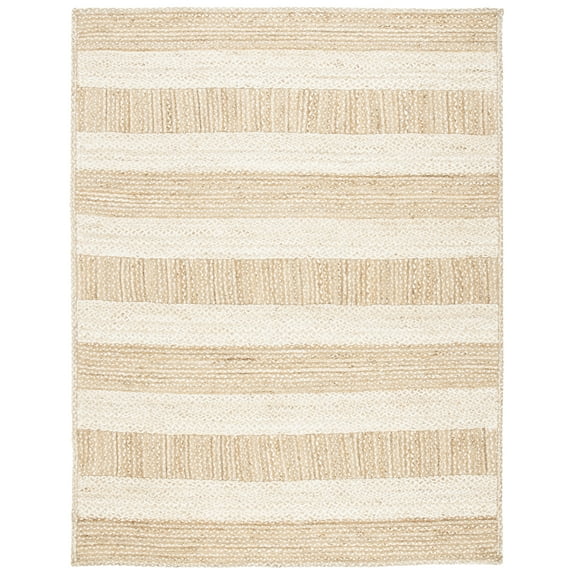 SAFAVIEH Natural Fiber Winton Striped Area Rug, Natural/Ivory, 9' x 12'