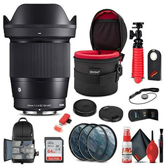 Sigma 17-50mm F/2.8 EX DC OS HSM Lens for Canon EF (583101) Bundle
