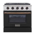 thumbnail image 5 of 30 in. 4.2 cu. ft. Dual Fuel Range Natural Gas in Gold Handle & Gold Ring Knobs., 5 of 13