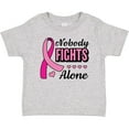 thumbnail image 3 of Inktastic Breast Cancer Awareness Nobody Fights Alone Pink Ribbon Boys or Girls Baby T-Shirt, 3 of 5