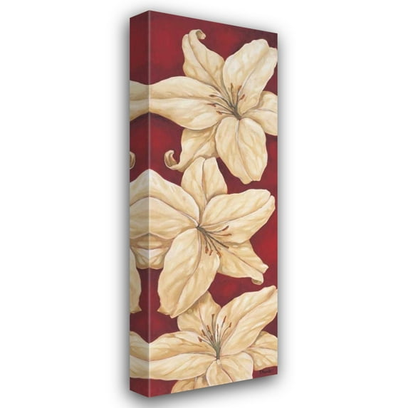 Paul Brent 16x40 Gallery Wrapped Canvas Wall Art Titled - Bella Grande Lilies