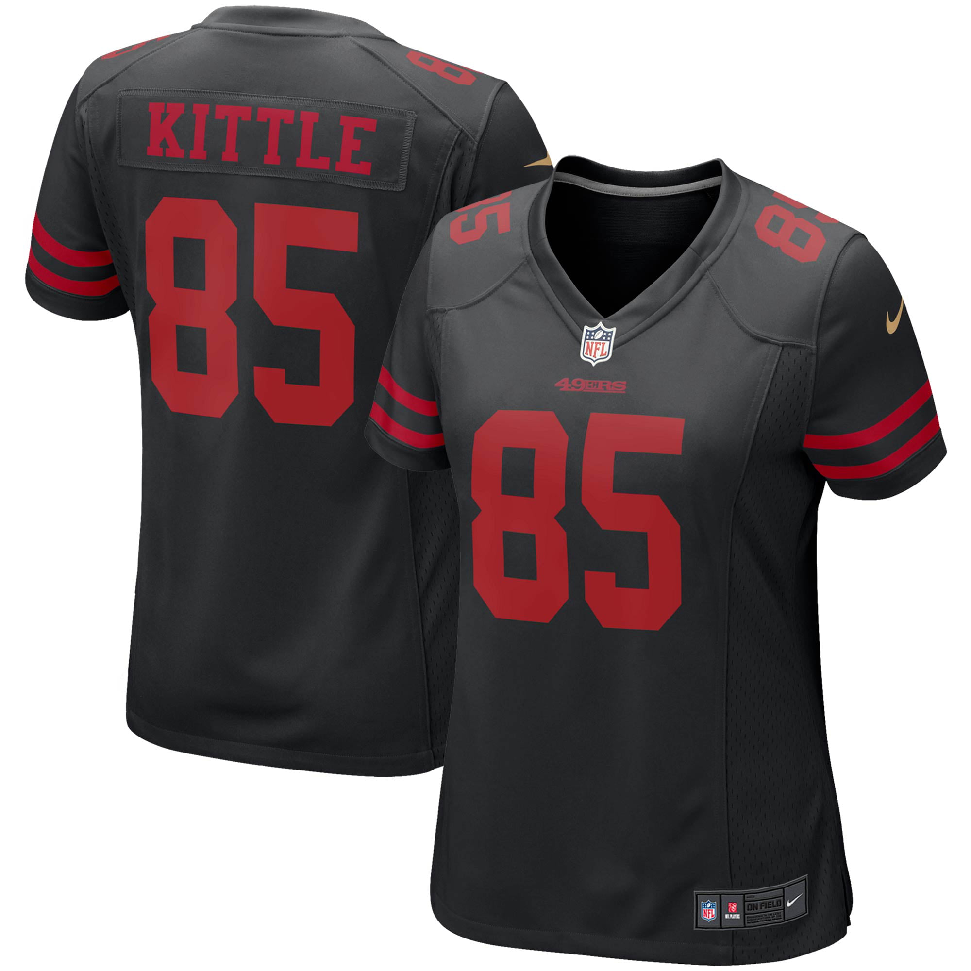 George Kittle San Francisco 49ers Nike Women's Game Jersey - Black - Walmart.com