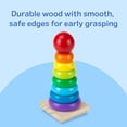 thumbnail image 5 of Melissa & Doug Rainbow Stacker Wooden Ring Educational Toy, 18+ months, 5 of 11