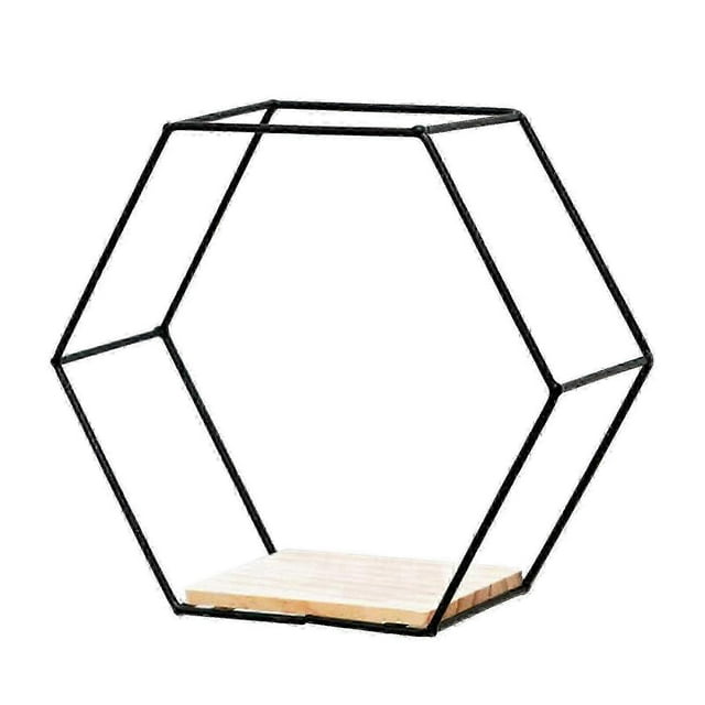 Metal Wire Wall Shelf Home Decor Storage Floating Round Multi-Section Shelf