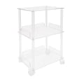 thumbnail image 6 of 3-Tier End Table with Lockable Wheels Acrylic Rolling Side Table 20kg/44.09 lbs, 6 of 10