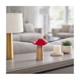 thumbnail image 2 of Mushroom Toadstool Figurine for Home Decor - Wooden Boho Accent Sculpture for Shelf, Coffee Table, Bathroom or Living Room Accent - Ornaments Display for Bathroom, Console and Mantel - 6", Red, 2 of 13
