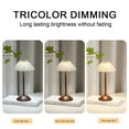 thumbnail image 3 of QUTETN Cordless Table Lamp Wood Base Desk Reading Lamp Fabric Shade Bedside Table Lamp Rechargeable for Restaurant Bedroom Coffee Shop, 3 of 6