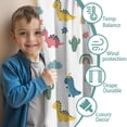 thumbnail image 3 of Blackout Kids Curtains,White Dinosaurs Rainbows Cacti Pattern Childrens Insulated Curtains Set Of 2,Bedroom Essentials,Toddler Room Decor 42"x54", 3 of 5