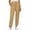 Khaki, variant on Ahabrexf Elastic Waist Pants for Women, Olive Green Tapered Joggers with Pockets and Adjustable Drawstring, Full Length Pants