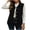 Black, variant on Fnooota Womens Corduroy Vests, Spring Fall Front Buttons Lapel Collar Sleeveless Outerwear with Pockets Khaki Size S-2XL