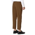 thumbnail image 3 of Lars Amadeus Men's Cropped Pants Slim Fit Flat Front Ankle-Length Dress Pants, 3 of 6