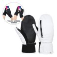 thumbnail image 2 of Zando Warm Waterproof Gloves for Women Men Snowmobile Ski Mittens Men with Portable Pocket Women White Mittens for Cold Weather White M, 2 of 5
