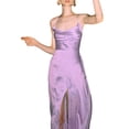 thumbnail image 2 of TRKIYQC Vestido sin Mangas con Tirantes para Mujer, Liso con Tirantes de Espagueti, Cuello Alto, Dobladillo Dividido, Vestido de Longitud Media para Fiesta TRKIYQC moda, 2 of 8