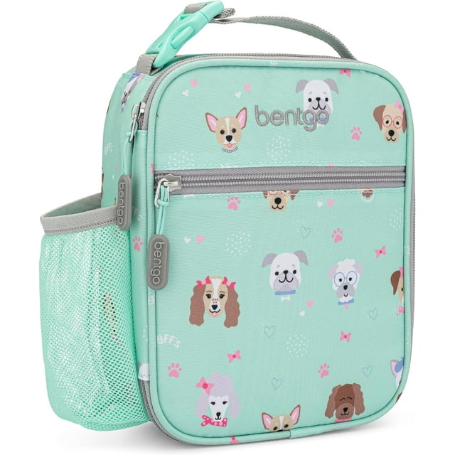 Czcpp- Sac à Lunch Isolé pour Enfants - Sac à Lunch Réutilisable, Léger et Durable avec Porte-Bouteille d'Eau et Poche en Filet, Convient aux Boîtes à Lunch et Bouteilles d'Eau - Idéal pour les 3 Ans et Plus (Chiot)