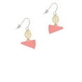 thumbnail image 2 of Delight Jewelry Acrylic 3/4" Pink Megaphone Goldtone Leaf French Earrings, 2 of 4