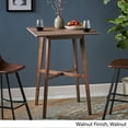 thumbnail image 3 of Noble House Tegan Modern Resin Square Bar Table Set of 1, Walnut Color with New Design, 3 of 6