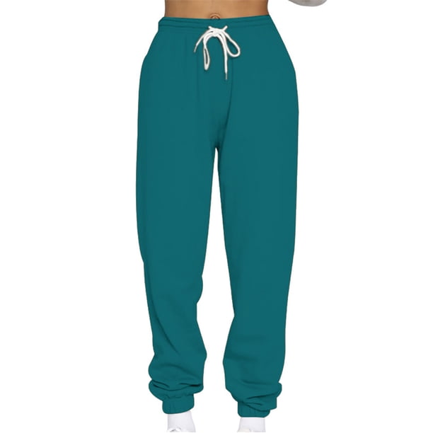 ICHUANYI Clearance Women's Casual Loose Sports Sweatpants Ankle Banded Trousers Gradient Fleece Pants(Army Green, S) ICHUANYI WER2023081510203