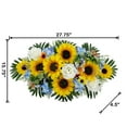 thumbnail image 5 of Mainstays 27.75in Outdoor Artificial Floral Headstone Saddle, Sunflower, Rose, Hydrangea, Yellow Color., 5 of 8