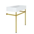 thumbnail image 3 of Redeem 32" Wall-Mount Gold Stainless Steel Bathroom Vanity, 3 of 8
